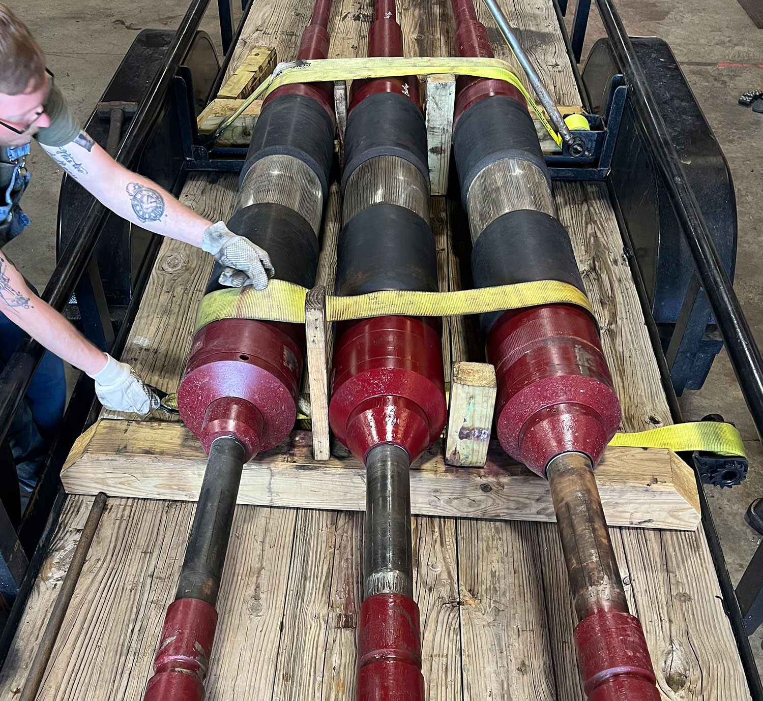 Delta Oil Tools Service Employee Organizing Inflatable Packers